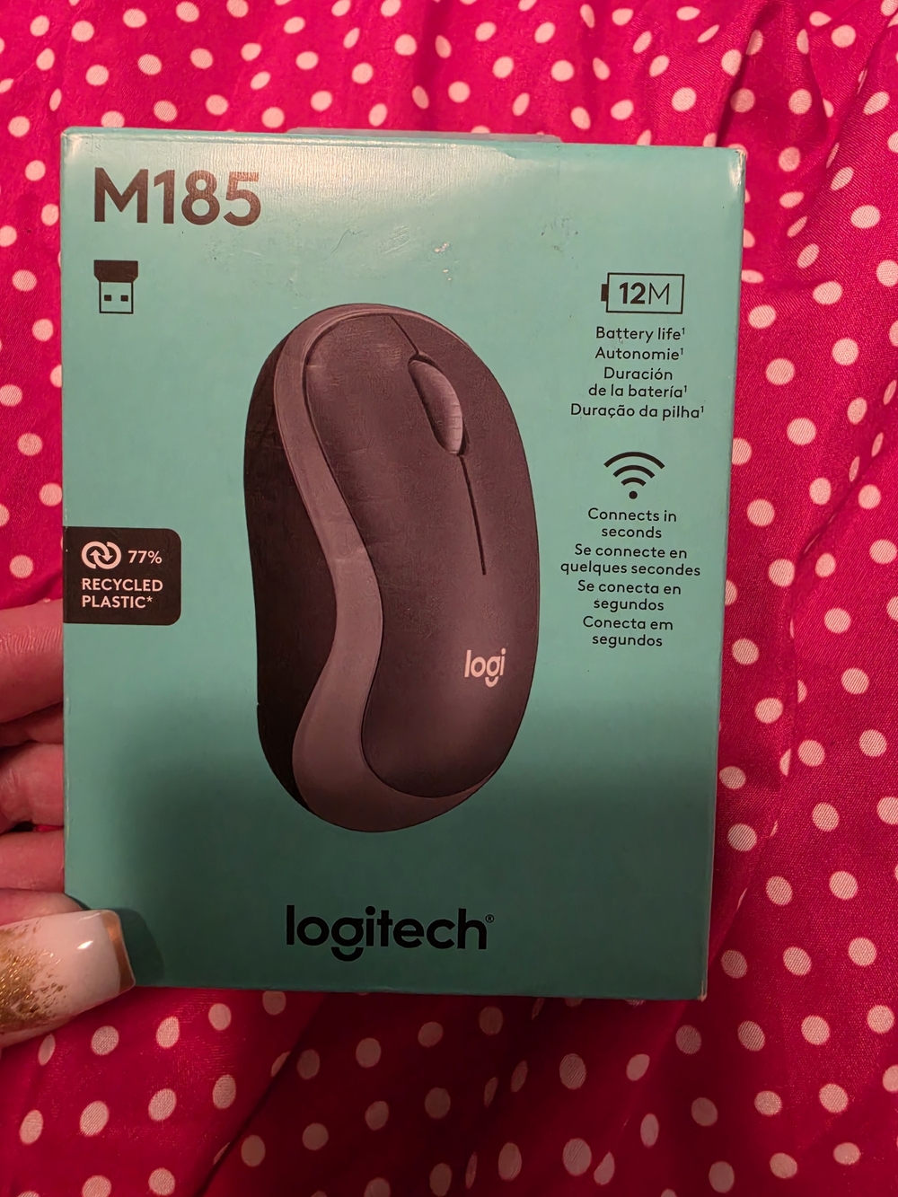 Logitech M185 Wireless Mouse - Black